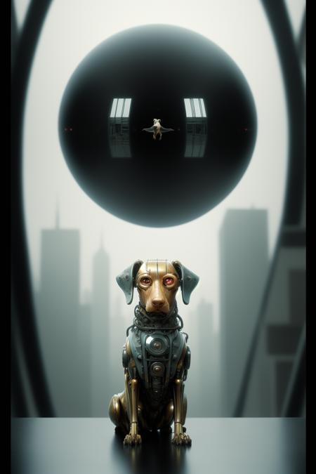 03105-5-sleek black stealth mechanical dog,cyberpunk city in background, (art by Michal Karcz_1.2) ,art by Chris Moore, (art by Drew Str.png